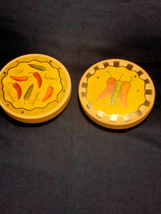 Pepper Coasters 4 pc set