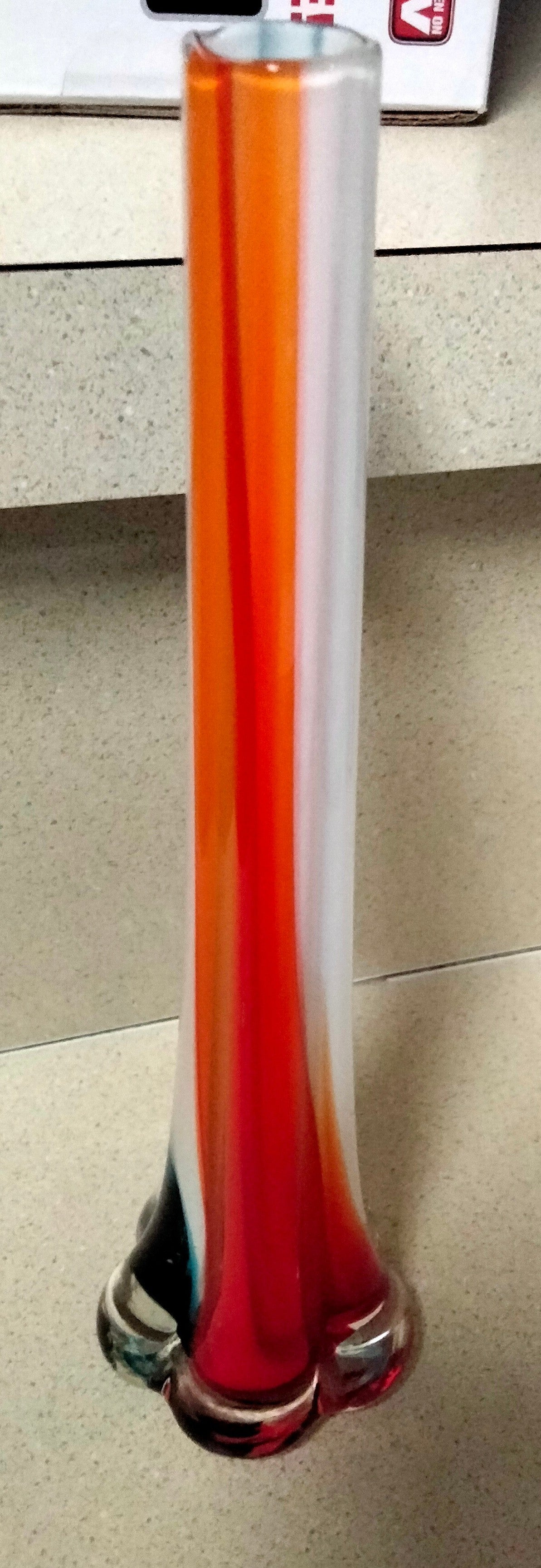 Murano Glass Fluted Vase